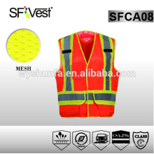 Vestuário de Segurança Refletivo Fluorescente Colete de Segurança Rodoviária com Fita
